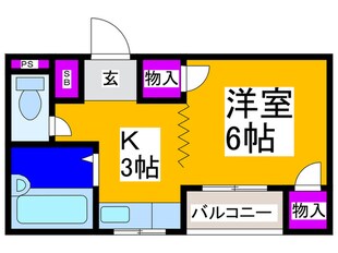 ハイツアミーナの物件間取画像